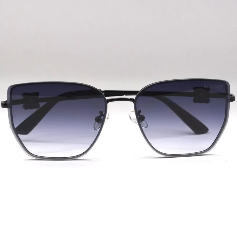 Loewe Women’s Sunglasses | Black Metal Frame | Blue/Gray Gradient Lenses - Picture 16 of 16